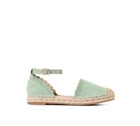 Joe Browns Women's Laser-Cut Flower Espadrille Flat Shoes Wedge Sandal, Mint, 7 UK