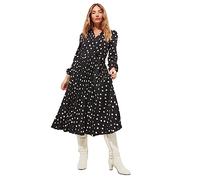 Joe Browns Women's Monochrome Polka Dot Button Through Midi Shirt Dress, Black, 18