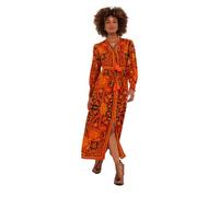 Joe Browns Women's Petite Boho Button-Through Tassel Tie Maxi Dress, Regular, Orange, UK 6 Petite