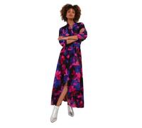 Joe Browns Women's Petite Bold Floral Print Pussybow Neck Long Sleeve Maxi Dress, Regular, Pink, UK 8 Petite