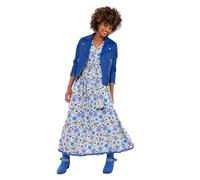 Joe Browns Women's Sequin Embellished Boho Floral Maxi Dress, Blue, 42 Pequeño
