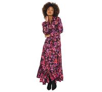 Joe Browns Women's Pink Floral Maxi Shirt Dress, Red, 18 UK/Petite