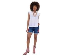 Joe Browns Women's Pintuck Mandarin Collar Blouse, White, 8
