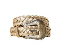 Joe Browns Women's Plaited Metallic Suede Belt, Gold, L