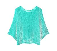 Joe Browns Women's Popcorn-Knit Throw-Over Cover Up, Regular, Blue, UK One Size