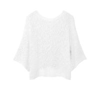 Joe Browns Women's Popcorn-Knit Throw-Over Cover Up, Regular, White, UK One Size