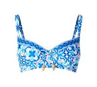 Joe Browns Women's Recycled Content Grecian Tile Border Print Cupped Bikini Top, Blue Multi, 12