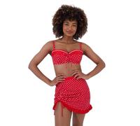 Joe Browns Women's Retro Polka Dot Wired Bikini Top, Red, 14