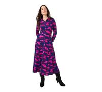 Joe Browns Women's Retro Style Geo Print Midi Shirt Dress, Purple, 10