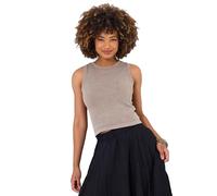 Joe Browns Womens Ribbed Slim Fit Vest, Mocha, M UK
