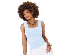Joe Browns Women's Slim Fit Textured Vest, Blue, Medium-Large