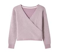 Joe Browns Women's Sloe Joes Knitted Wrap Front Long Sleeved Top, Purple, Medium (12-14)