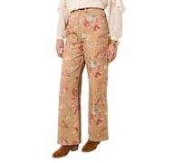 Joe Browns Women's Standout Floral Printed Wide Leg Jeans, Regular, Brown, UK 10