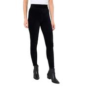 Joe Browns Women's Stretch Ribbed Velour Leggings Casual Pants, Black/White, 10
