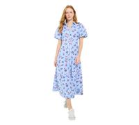 Joe Browns Women's Stripe and Floral Shirt Cotton Dress, Regular, Blue, UK 8