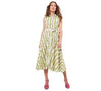Joe Browns Women's Stripe and Rose Print Tie-Waist Dress, Green, 16