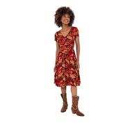 Joe Browns Women's Tropical Print Shirred Waist Dress, Green, 10