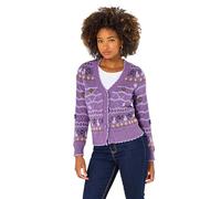 Joe Browns Women's V-Neck Floral Cardigan Sweater, Purple, 8