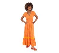 Joe Browns Women's V-Neck Geo Print Maxi Dress, Orange, 16