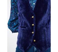 Joe Browns Women's Velour Waistcoat with Contrast Lining Casual Blazer, Purple, 10