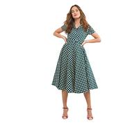 Joe Browns Women's Vintage Belted Polka Dot Dress Casual Night, Green, 8