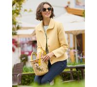 Joe Browns Women's Vintage Inspired Collared Tweed Jacket, Yellow, 12