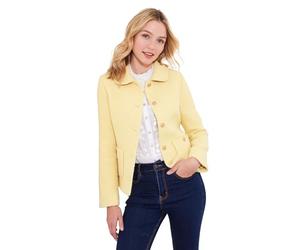 Joe Browns Women's Vintage Inspired Collared Tweed Jacket, Yellow, 14
