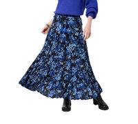 Joe Browns Women's Winter Button-Front Tiered Floral Maxi Skirt, Regular, Blue, UK 10