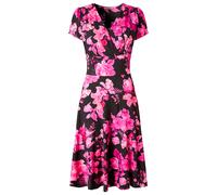 Joe Browns Women's Winter Floral Wrap Front Knee-Length Jersey Dress