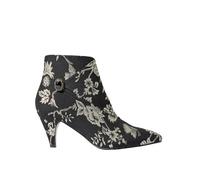 Joe Browns Women's Wrap Front Floral Jacquard Boots with Jewel Button Trim Ankle, Gold/Black, 8 UK