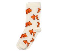 JOE COOL Goldfish Shoal Socks - Novelty Fish Print Crew Socks - Premium Cotton & Spandex Blend - One Size Fits UK 4-7 - Whimsical Animal Gift for Women and Men