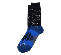 JOE COOL Mens Cotton-Blend Socks with Constellation Design in Dark Blue