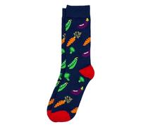 JOE COOL Mens Cotton & Spandex Socks Down The Allotment in Navy Blue