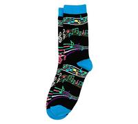 JOE COOL Mens Cotton Spandex Socks with Music Note Motif in Multicolour