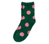JOE COOL Novelty Socks for Women & Men, Funky Cotton Blend Socks with Playful Polka Dot Design, Mid-Calf Length, Breathable, Comfortable Fit - Green & Pink