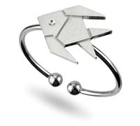 JOE COOL Ring Matte Origami Fish Made With Tin Alloy
