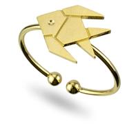 JOE COOL Ring Matte Origami Fish Made With Tin Alloy