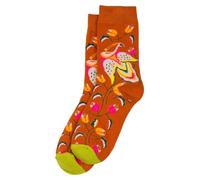 JOE COOL Socks cotton & spandex exotic orchid burnt orange