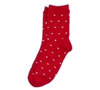 JOE COOL Socks cotton & spandex picot heart red