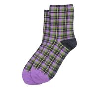 JOE COOL Socks cotton & spandex tartan checkers purple