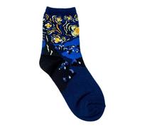 JOE COOL Socks cotton & spandex Van Gogh The Starry Night navy blue