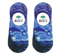 JOE COOL Socks no-show Van Gogh Starry Night navy blue
