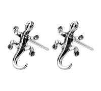 JOE COOL Unisex 925 Silver Stud Earring, Playful Lizard Motif, Silver Hypoallergenic Fashion Jewellery, Sweet Surprise Idea