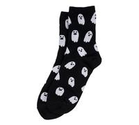 JOE COOL Unisex Cotton Blend Novelty Socks Featuring Playful Pixelated Emoji Ghosts, Channelling Retro Arcade Spirits, in Classic Black