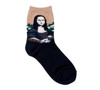 JOE COOL Unisex Cotton Blend Socks Da Vinci Mona Lisa Black
