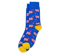 JOE COOL Unisex Cotton Blend Socks London Red Bus in Blue