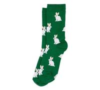 JOE COOL Unisex Cotton Blend Socks, Rabbit Warren Motif, Green
