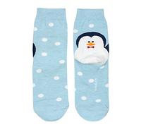 JOE COOL Unisex Cotton Blend Socks with Lovable Penguin Motif in Blue