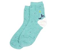 JOE COOL Unisex Cotton Spandex Novelty Socks, Featuring a Playful Arctic Orca Design in Refreshing Mint Green