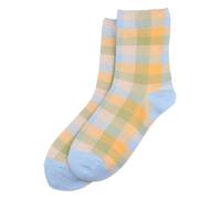 JOE COOL Unisex Cotton & Spandex Socks, Checkerboard Design in Cerulean Blue